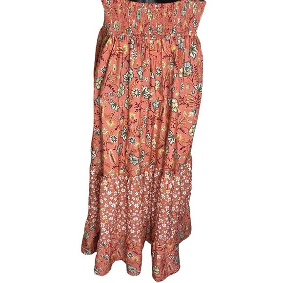 NWT Band of the Free Maxi Dress Womens S Floral Tiered Cottage Boho Flowy Smock - Picture 13 of 16